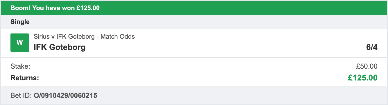 Daily Football Winners - Winner 3 - 2022-06-27