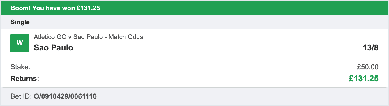 Daily Football Winners - Winner 2 - 2022-07-03