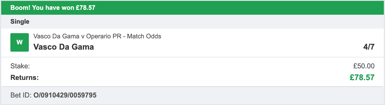 Daily Football Winners - Winner 3 - 2022-06-24