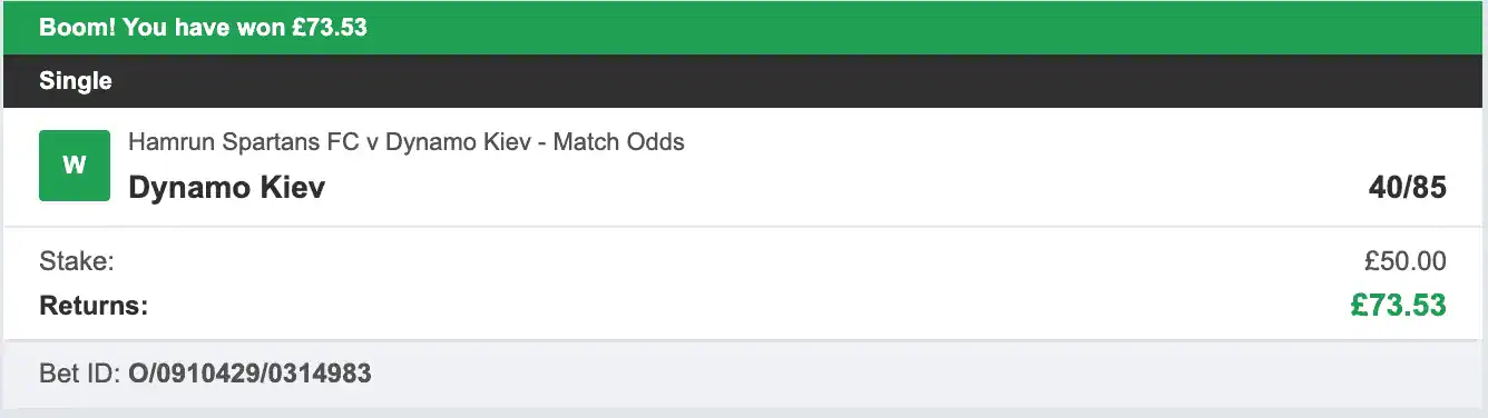 Daily Football Winners - Winner 1 - 2025-07-22