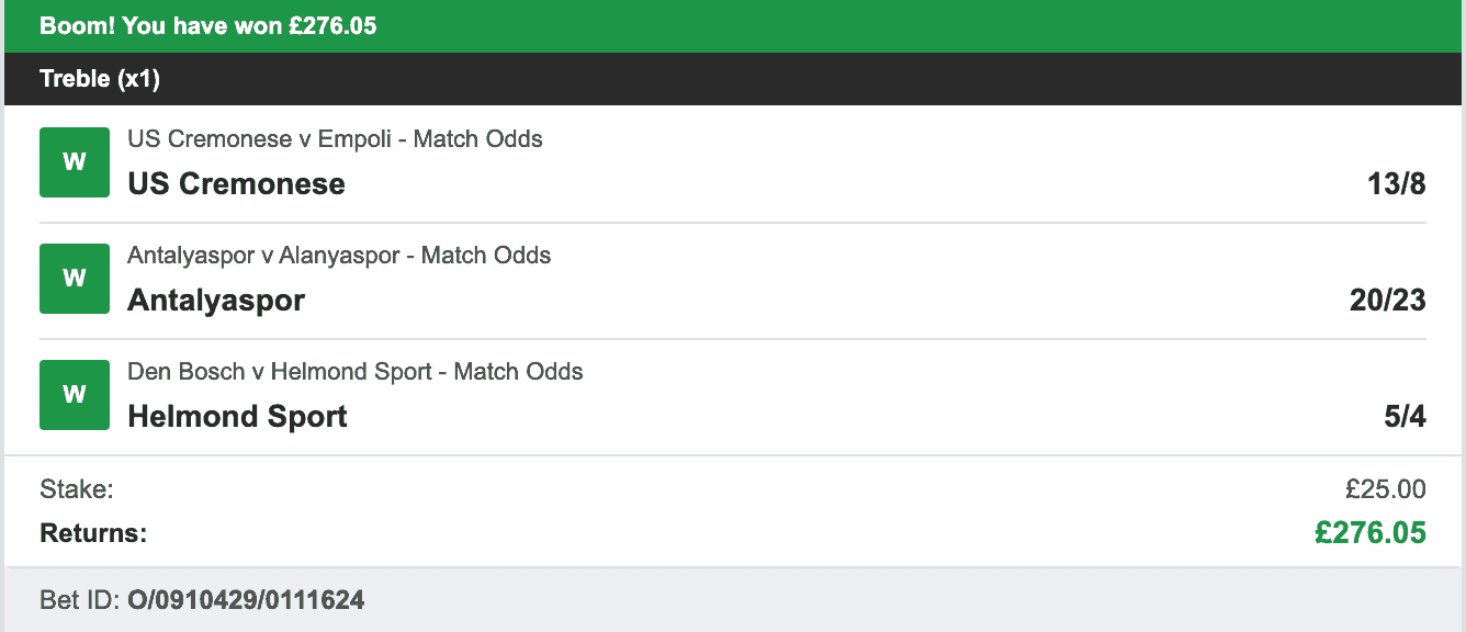 Daily Football Winners - Winner Treble - 2023-04-14