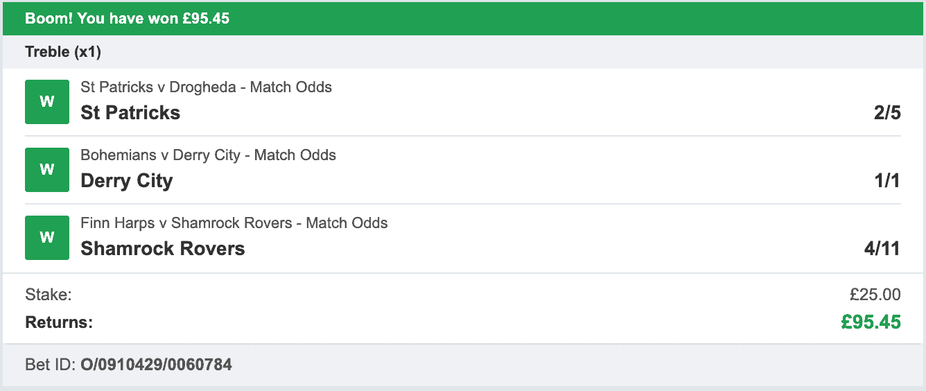 Daily Football Winners - Winner Treble - 2022-07-01