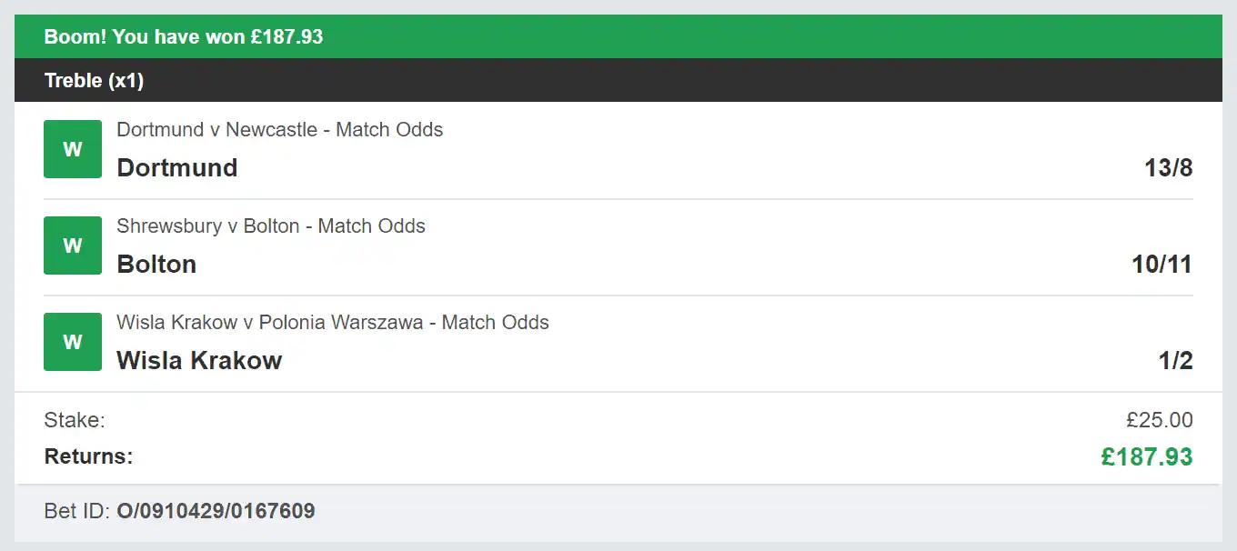 Daily Football Winners - Winner Treble - 2023-11-07