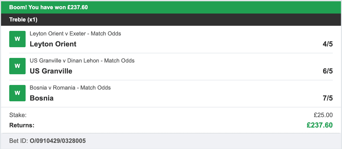 Daily Football Winners - Winner Treble - 2025-11-15