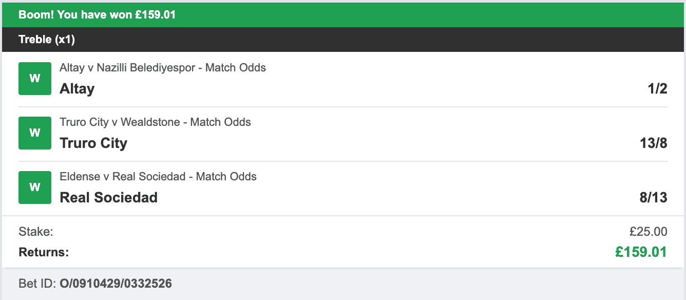 Daily Football Winners - Winner Treble - 2025-12-16